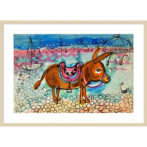 41" x 30" Donkey by Brenda Brin Booker Wood Framed Wall Art Print - Amanti Art: Modern Decor, Lithograph, Hardwood Frame, Wire Mount - 1 of 4