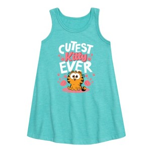 - Garfield - Cutest Kitty Ever Graphic Sleeveless Aline Dress - 1 of 3