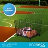 BIRDROCK HOME Sports Ball Basket w/ Wheels - Lockable Storage for Basketball, Football, Baseball - Heavy-Duty Organizer for Gym, Garage, Outdoor Use - 2 of 4