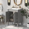 24 Modern Stylish Bathroom Vanity With Porcelain Sink And Open Shelves -  Modernluxe : Target