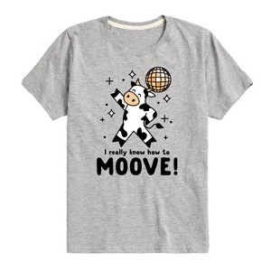 Boys' - Instant Message - Watch Me Moove Disco Cow Short Sleeve Graphic T-Shirt - 1 of 4