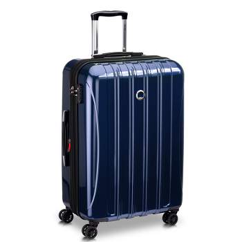 DELSEY Paris Aero Expandable Hardside Medium Checked Spinner Upright Suitcase - Blue