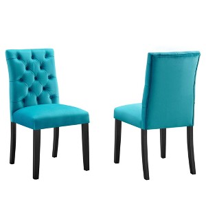 Modway Duchess Performance Velvet Dining Chairs - Set of 2 - 1 of 4