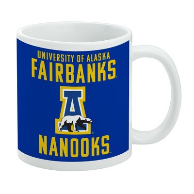 University of Alaska Fairbanks Nanooks Logo Ceramic Coffee Mug Novelty Gift Mugs for Coffee Tea and Hot Drinks 11oz White