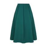 Allegra K Women's High Waist Stretch A-Line Pleated Flared Skirt