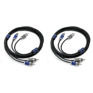 Kicker (2) 46QI23 Q-Series 2-Channel RCA Interconnects, 3.0 Meter Bundle - 1 of 4