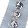 4" Sequin Beaded Taffeta Ribbon Blue - National Tree Company - 3 of 4