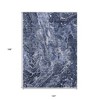 Navy Blue And Gray Abstract Washable Indoor Outdoor Area Rug - 3 of 4