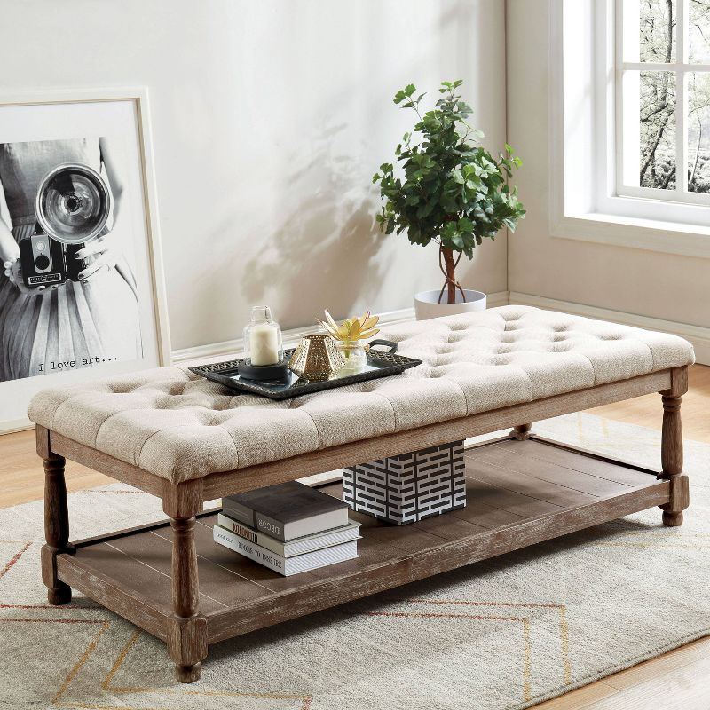 Arianna Tufted Bench - HOMES: Inside + Out, 2 of 4