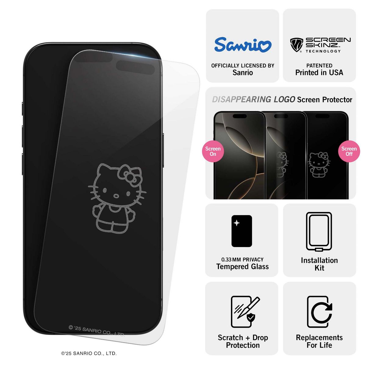 Screen Skinz Hello Kitty Standing iPhone Clear Screen Protector - thumbnail 3