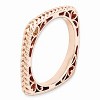 Black Bow Jewelry Stackable 14K Rose Gold Plated Silver Square Wheat Band - image 3 of 4