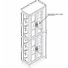 NicBex 70.08 Inch Kitchen Pantry Storage Cabinet with 4 Glass Doors and Light for Dining Room,Bathroom,Kitchen - 3 of 4