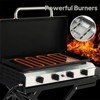 Karl Home 4 Burner Foldable Propane Griddle Rolling Flat Top Gas Grill with Wheels and Lid for Outdoor Cooking Camping - 3 of 4