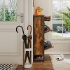 TIRAMISUBEST Rustic Brown Slim Shoe Cabinet - Narrow Freestanding Storage with 2 Flip Drawers & 1 Drawer for Entryway & Hallway, Farmhouse Style - 4 of 4
