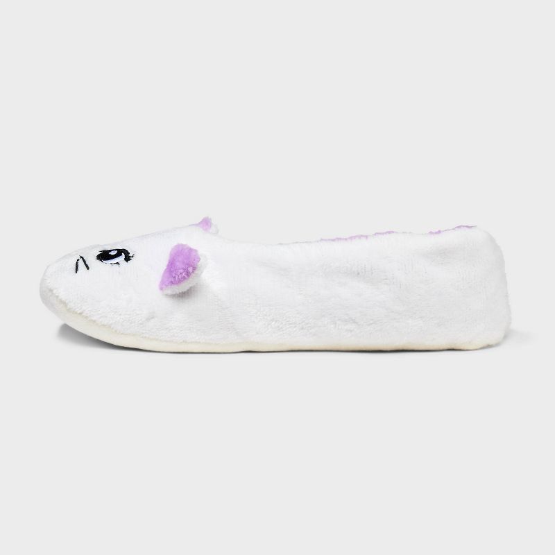 Kids' Kitty Slipper Socks - Cat & Jack™ Cream, 2 of 5