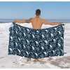 HAPPY BAY Men's Sarong Wraps Bath Swim Pareo Beach One Size Denim Leaves - 4 of 4