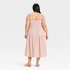 Women's Smocked Midi A-Line Dress - Ava & Viv™ - 2 of 3