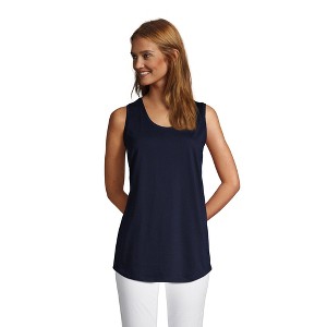 Lands' End Women's Supima Cotton Tunic Tank Top - 1 of 4