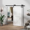 Bypass Sliding Barn Door Hardware Kit, Double Track for Double Door,Heavy Duty,Basic I/J Pulley,Slide Smoothly Quietly,Easy Install (No Door) - 2 of 4
