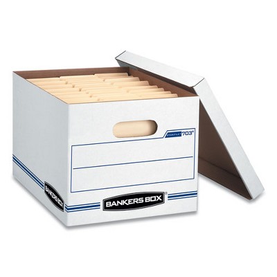 White Corrugated Cardboard Storage Boxes with Lift-Off Lids, 12" x 16.25" x 10.5"