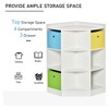 Vynxaria Kids Corner Cabinet - Cubby Toy Storage Organizer with Three Baskets for Playroom, Bedroom, and Living Room in White - 3 of 4