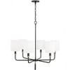 Capital Lighting Beckham 6 - Light Chandelier in  Glossy Black/Aged Brass - 3 of 4