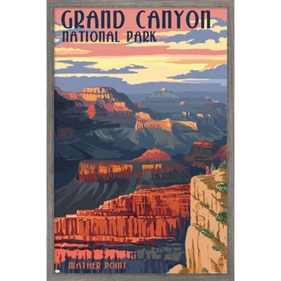 Trends International Lantern Press - Grand Canyon Mather Point Framed ...