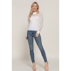 Slickblue Women's Long Sleeve Sweater Top, Mesh Panel Detail Knit Shirt, Relaxed Fit, 3 Color Options, Size S-L - 2 of 4