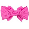 RuffleButts Girls UPF50+ Swim Bow Headband - Neon Pink, One Size - 2 of 4