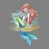 Junior's The Little Mermaid Ariel Watercolor Pose Cowl Neck Sweatshirt - 2 of 4