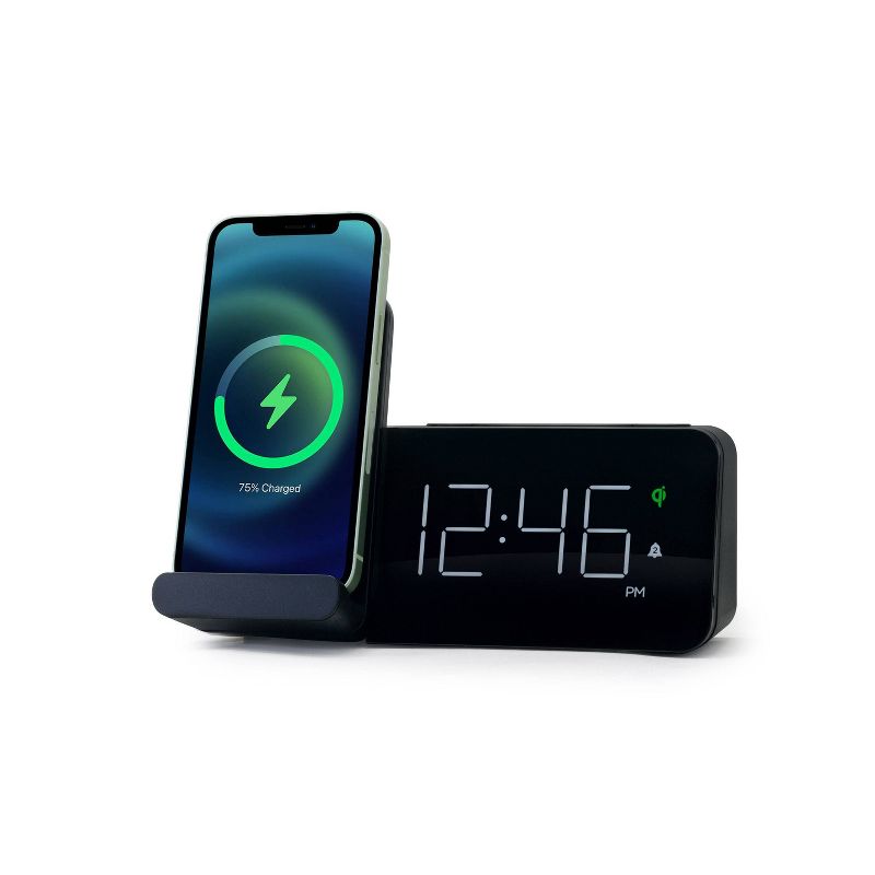 Power Stand Alarm Table Clock Black - Capello, 2 of 7