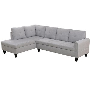 Chenille Velvet 3-Piece Sofa Set for Living Room, Plush Comfort with Dual Spring System - 1 of 3