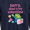 Boys' - Toy Story - Sorry Dad My Valentine Graphic Long Sleeve Fleece Sweatshirt - 2 of 4