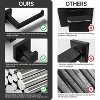 Itopfox 5-Piece Matte Black Bathroom Accessories Set, Stainless Steel Wall Mounted Towel Bar, Toilet Paper Holder, Towel Ring, Bathroom Hardware Set - 2 of 4
