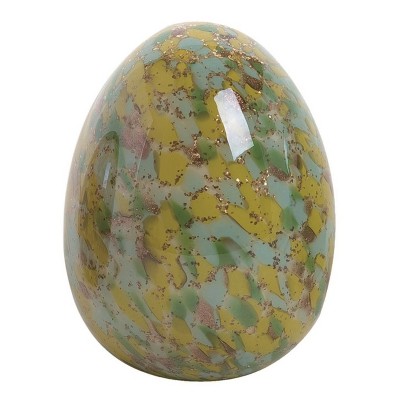 Transpac Glass 6 in. Multicolor Easter Confetti Egg Decor