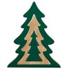Decorative Nesting Wooden Holiday Trees 3-Pack Green 17.8", 13.4", 8.6" - 3 of 4