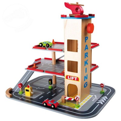 Small Foot Wooden Toys 3 Floor Parking Garage Playset