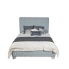 Acme Furniture Queen 91" Saree Bed Light Teal Chenille/Gray Finish - 2 of 4