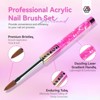 Saviland Kolinsky Sculpt Duo: #8 & 12 Acrylic/3D Brushes w/Cuticle Tool - Artist's Ergonomic Essentials. - 2 of 4