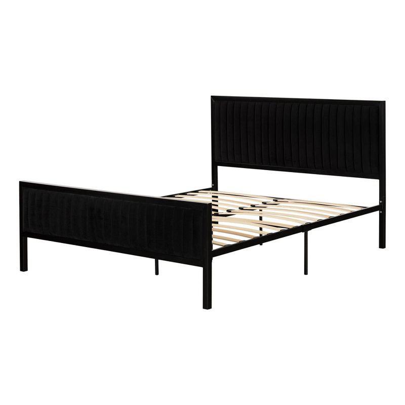 Queen Flam Upholstered Metal Bed - South Shore, 1 of 19