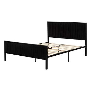 Queen Flam Upholstered Metal Bed - South Shore