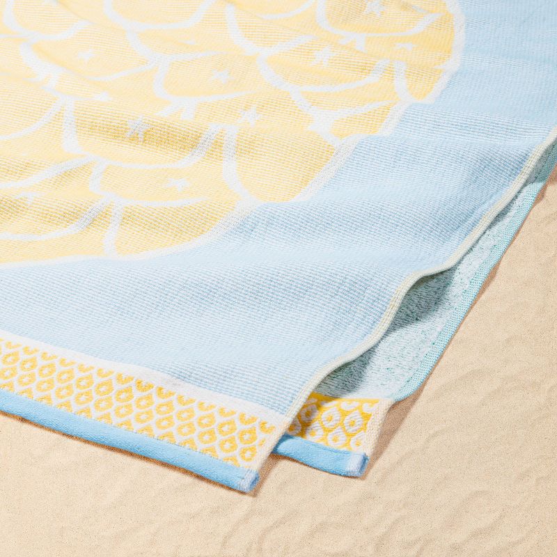 Pineapple Icon Sand Resist Towel Vibrant Yellow - Sun Squad&#8482;, 4 of 5