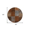Orange And Taupe Patchwork Washable Indoor Outdoor Area Rug - 3 of 4