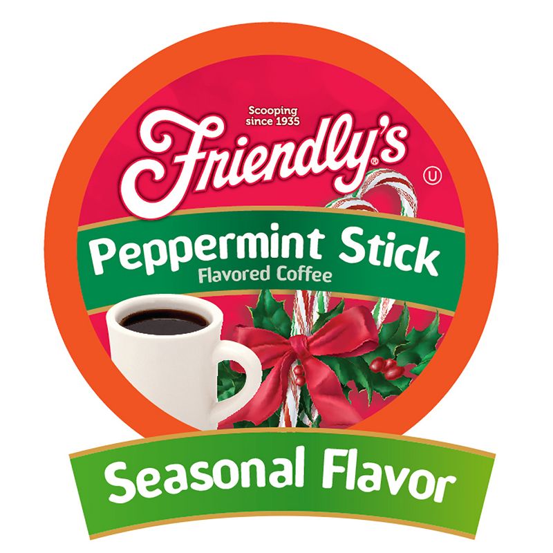 Friendly's Ice Cream Flavored Coffee Pods, Keurig K Cup compatible,Peppermint Stick,40 Count, 1 of 6