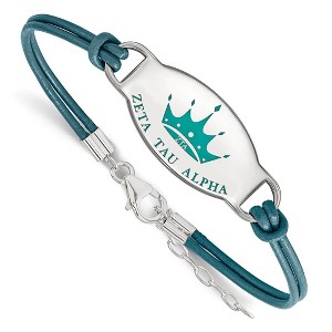 Black Bow Jewelry Sterling Silver Zeta Tau Alpha Greek Life Strand Bracelet 7 Inch - 1 of 3