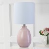 C Cattleya 19in. Modern Ceramic Table Lamp with Linen Shade for Nightstand - 2 of 4