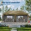 10x20 Pop Up Canopy Tent with 4 Sidewalls,Heavy Duty Outdoor Canopy with 3 Adjustable Height, Commercial Street Vendors Party Tents - 3 of 4