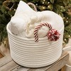 Colonial Mills Kringle Christmas Floor Basket - Candycane Red 14"x14"x12" - 3 of 4