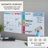 ECR4Kids MessageStor Magnetic Dry-Erase Glass Board with Magnets, 17.5in x 17.5in, 2-Pack - 3 of 4