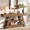 Tribesigns 63-Inch Wooden Console Table with Storage Shelves, Rustic Entryway Sofa Table Behind Couch for Living Room, Hallway, Foyer - 4 of 4